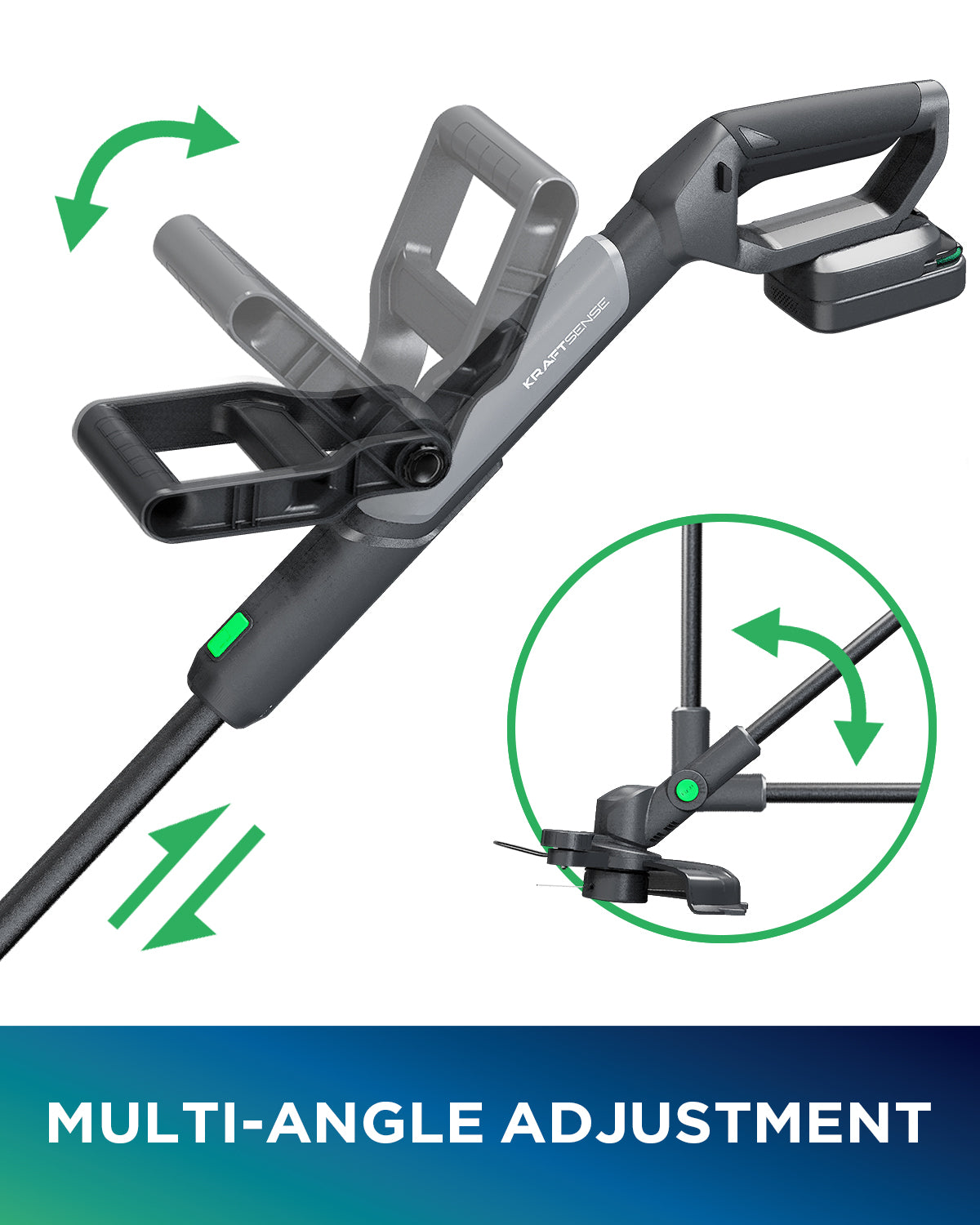 Kraftsense U20X Slim 20V Bürstenloser Akku-Freischneider 2,0Ah