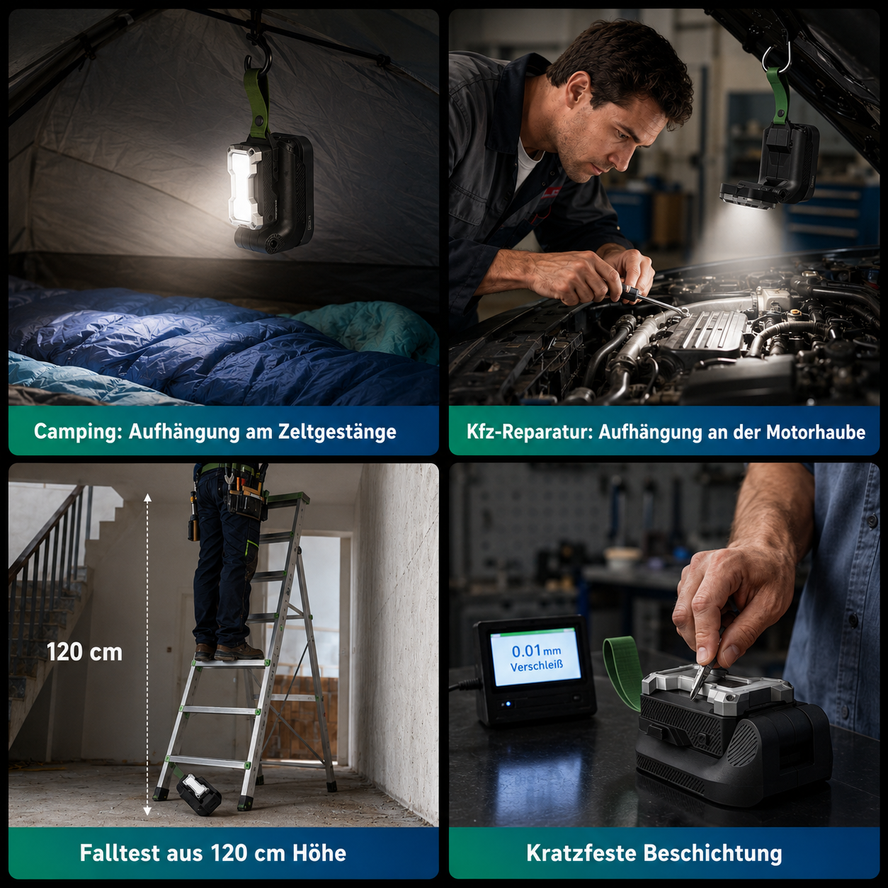 Bald erhältlich | $19.99 Kraftsense U20X Slim 20V Akku-LED-Arbeitsleuchte mit 2,0Ah 2-in-1-Akku & Powerbank