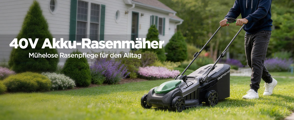 Kraftsense U20X  Slim 40V bürstenloser Self-Propelled Akku-Rasenmäher 43 cm inkl. 2×5,0Ah Akkus