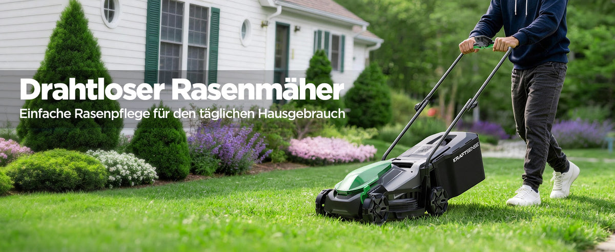 Kraftsense U20X Slim 20V bürstenloser Akku-Rasenmäher 33 cm – mit langem Lauf 8,0Ah Akku