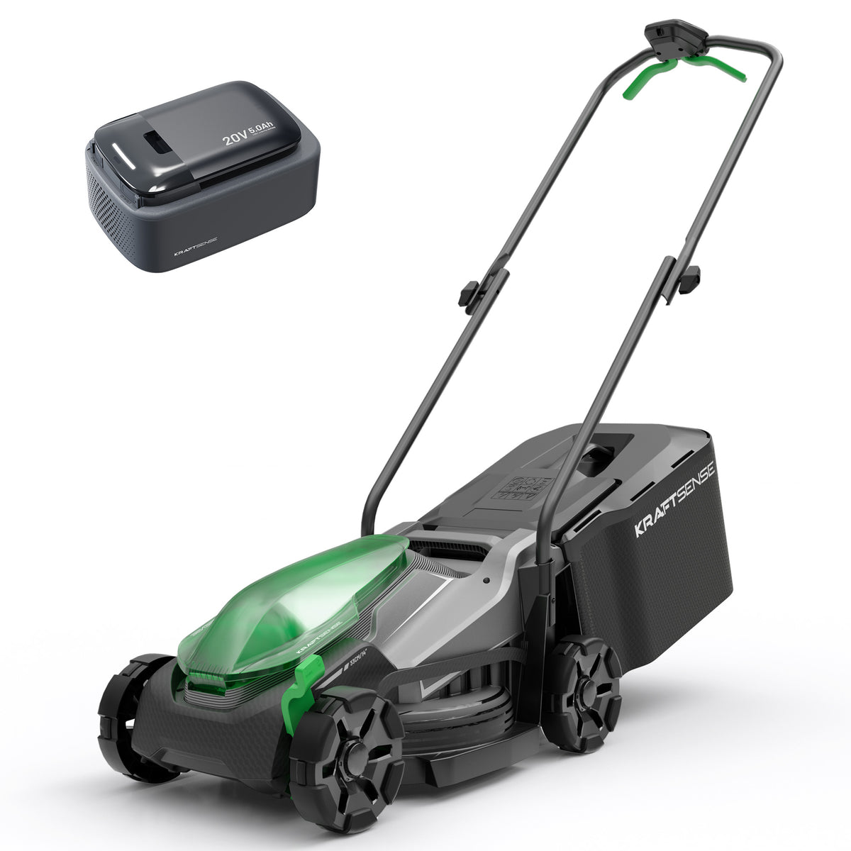 Kraftsense U20X  Slim 20V Akku-Rasenmäher bürstenlos 33 cm inkl. 1×5,0Ah Akku