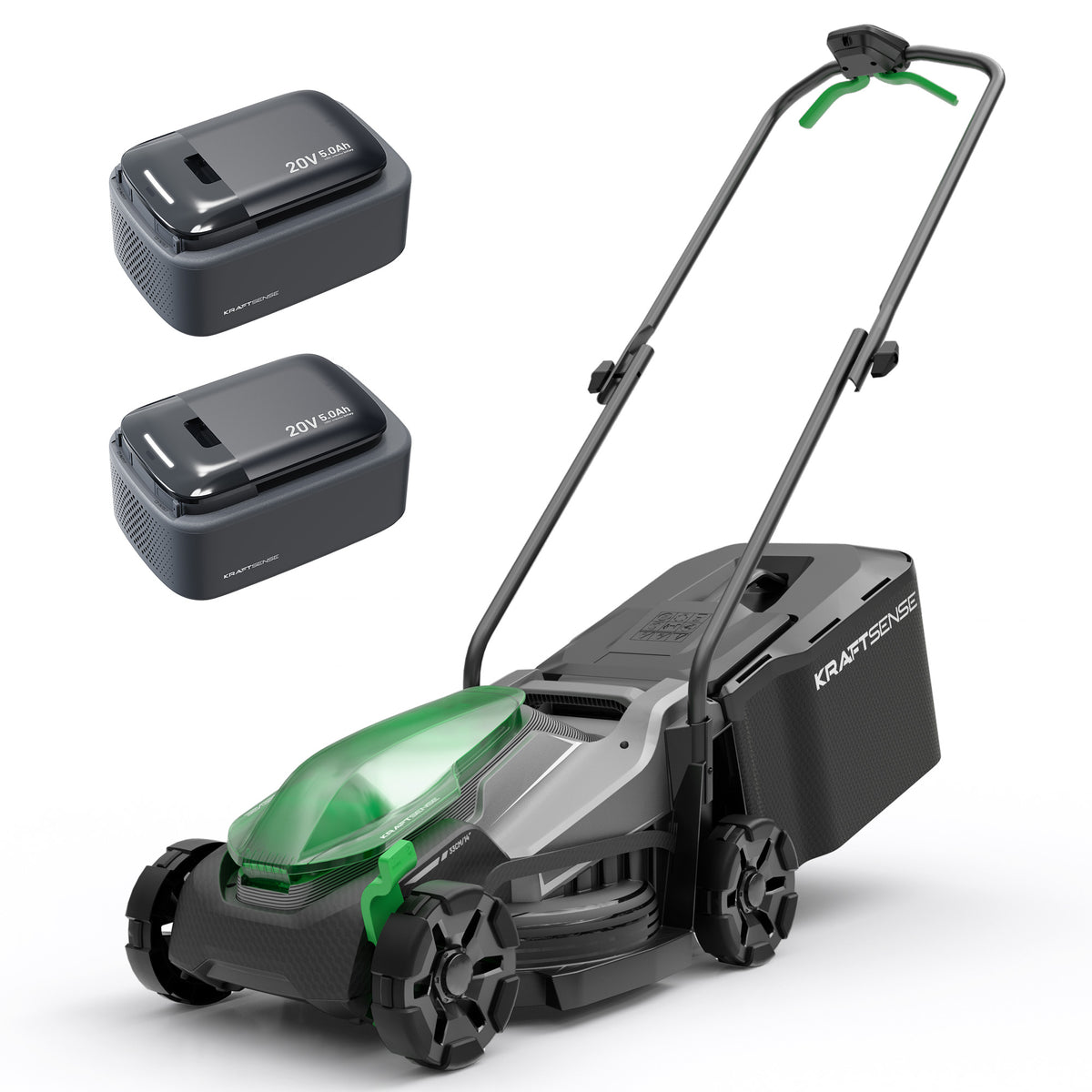 Kraftsense U20X  Slim 40V Akku-Rasenmäher bürstenlos 33 cm inkl. 2 × 5,0Ah Akkus
