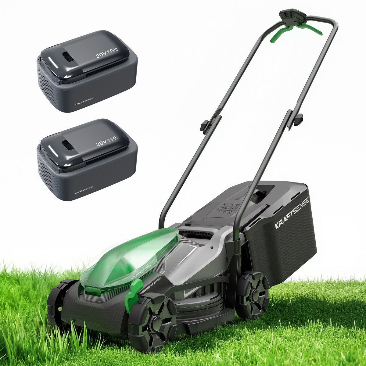 Kraftsense U20X  Slim 40V Akku-Rasenmäher bürstenlos 33 cm inkl. 2 × 5,0Ah Akkus