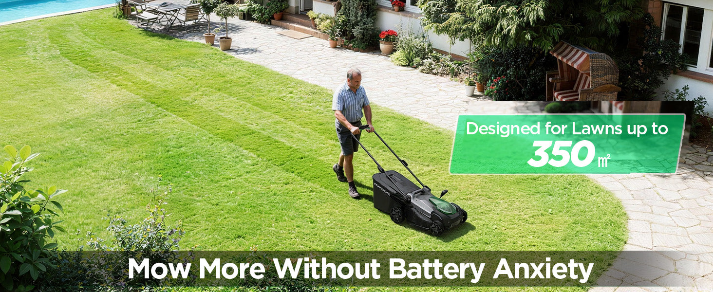Kraftsense U20X  Slim 40V bürstenloser Self-Propelled Akku-Rasenmäher 43 cm inkl. 2×5,0Ah Akkus