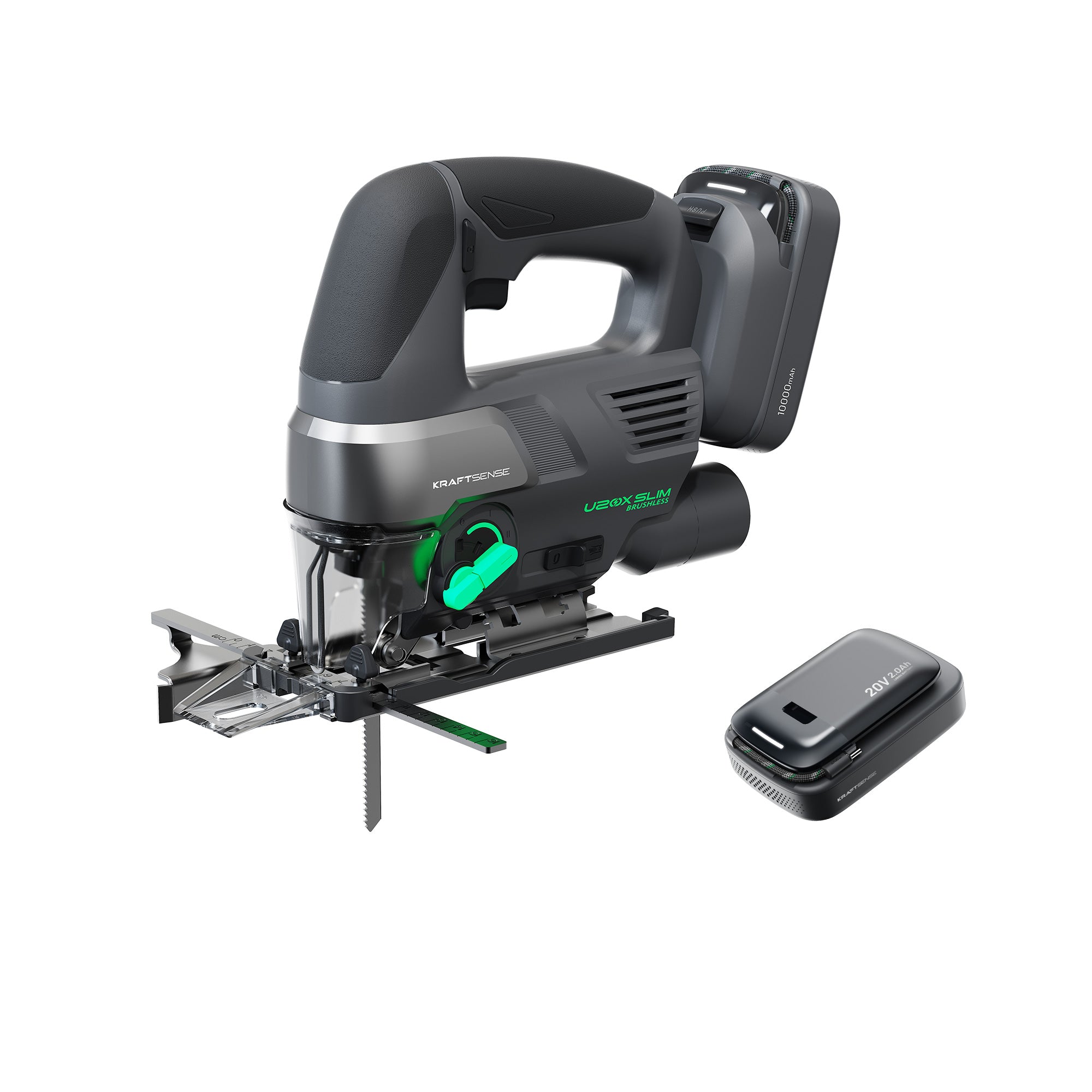 Bald erhältlich | Kraftsense U20X Slim 20V Bürstenlose Stichsäge – mit 2,0Ah Akku