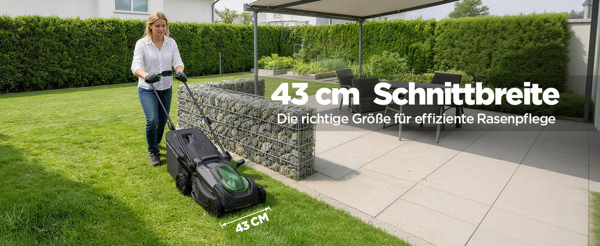 Kraftsense U20X  Slim 40V bürstenloser Self-Propelled Akku-Rasenmäher 43 cm inkl. 2×5,0Ah Akkus