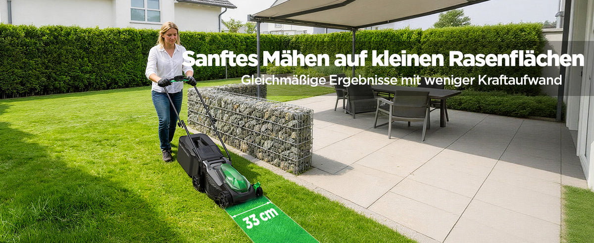 Kraftsense U20X  Slim 40V Akku-Rasenmäher bürstenlos 33 cm inkl. 2 × 5,0Ah Akkus