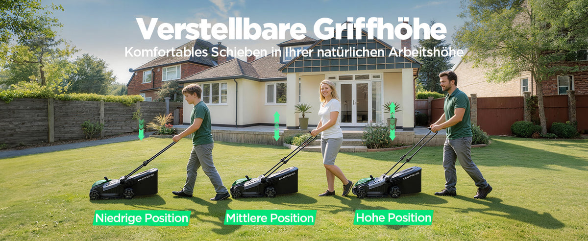 Kraftsense U20X  Slim 40V bürstenloser Self-Propelled Akku-Rasenmäher 43 cm inkl. 2×5,0Ah Akkus