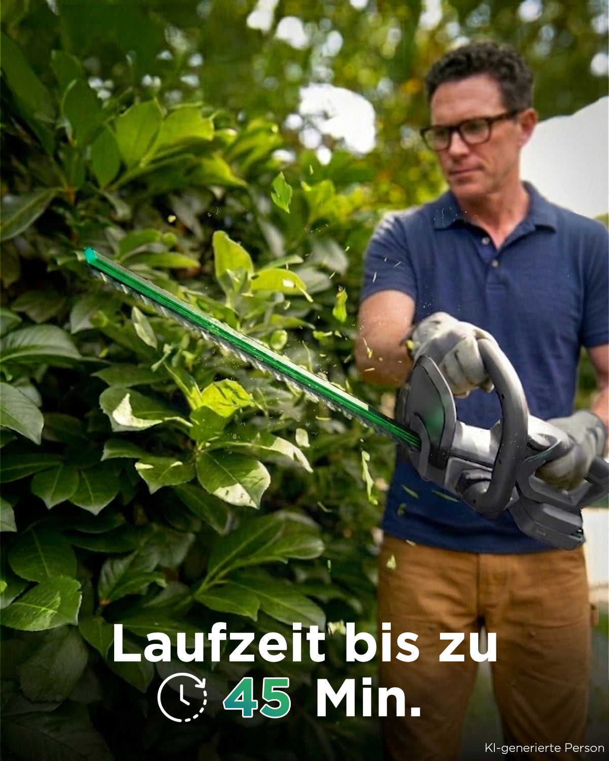 KraftSense U20X Slim 20V bürstenlose Akku-Heckenschere mit 2,0 Ah Akku
