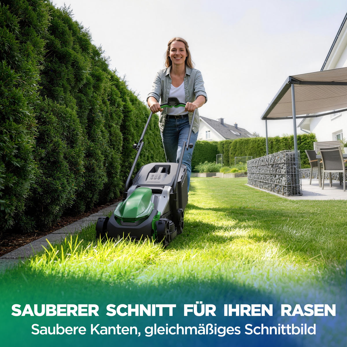 Kraftsense U20X  Slim 20V Akku-Rasenmäher bürstenlos 33 cm inkl. 1×5,0Ah Akku